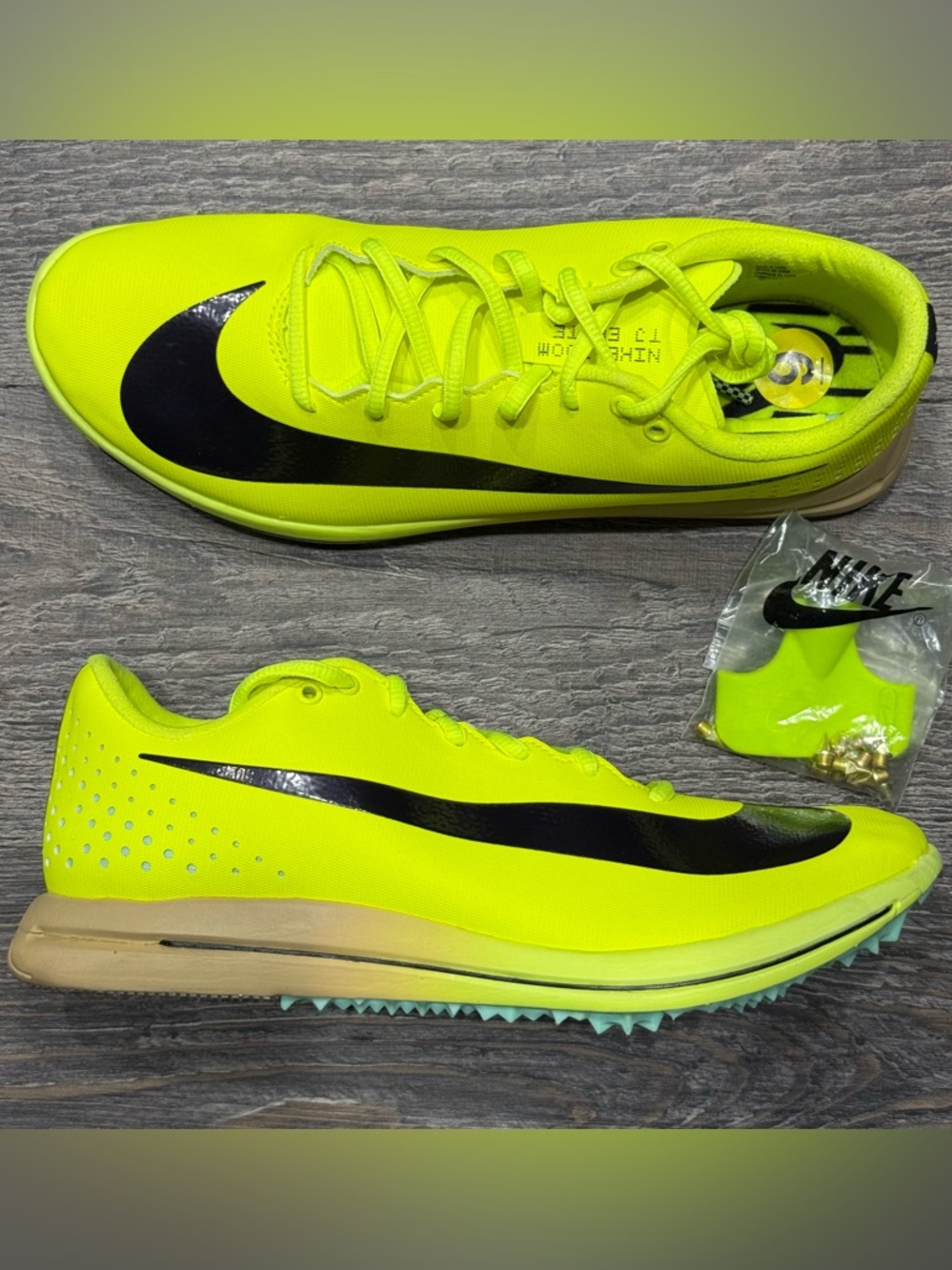 Nike Zoom Triple Jump Elite 2 Volt Green Track Cleats Men's Size 9